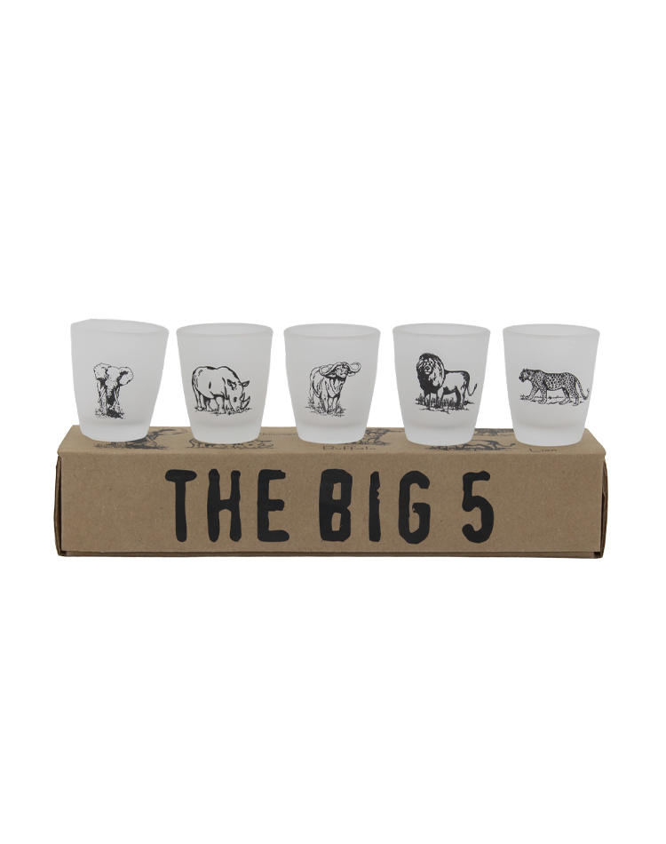 The Big 5 SA Gin Shot 30ml Frosted Set (B5-GS SET[F])