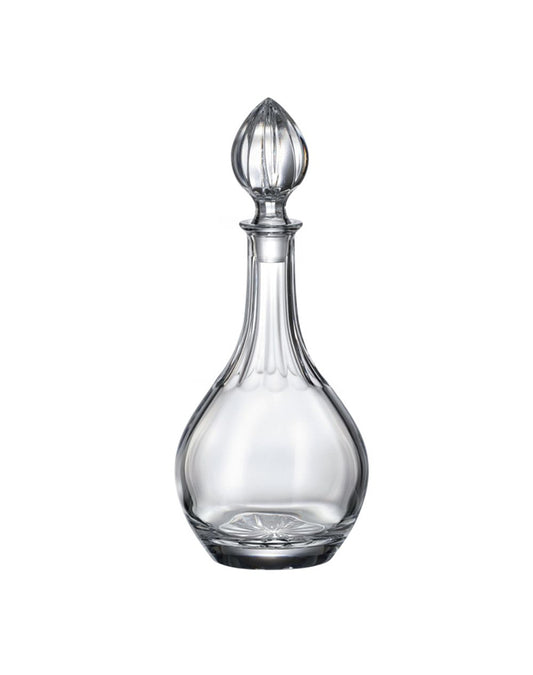 Decanter Bohemia Round Crystal with base cut (DEC004)