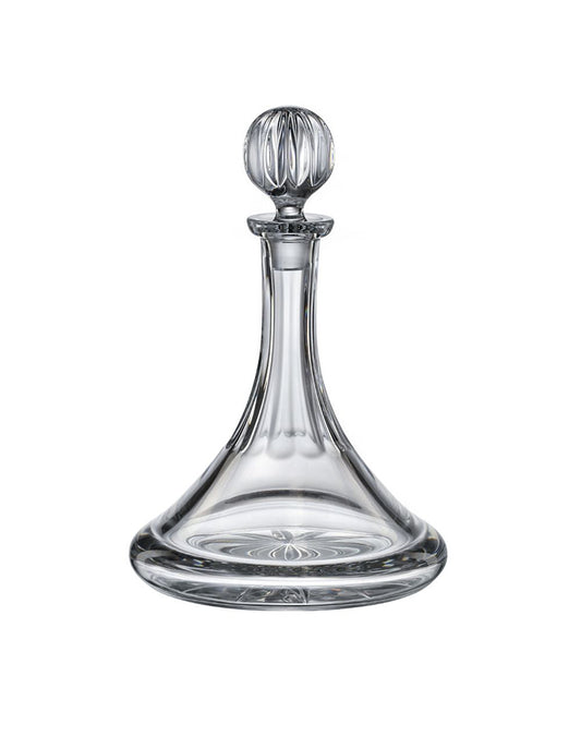 Decanter Bohemia Ships Crystal with Emerald Full Cut (DEC008.1)