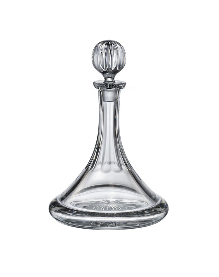 Decanter Bohemia Ships Crystal with Emerald Full Cut (DEC008.1)